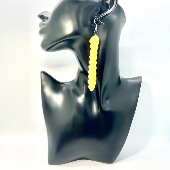 Fries Earrings - French Fries Accessories - Chips Earrings - Burger Earrings - Picture 6 of 8